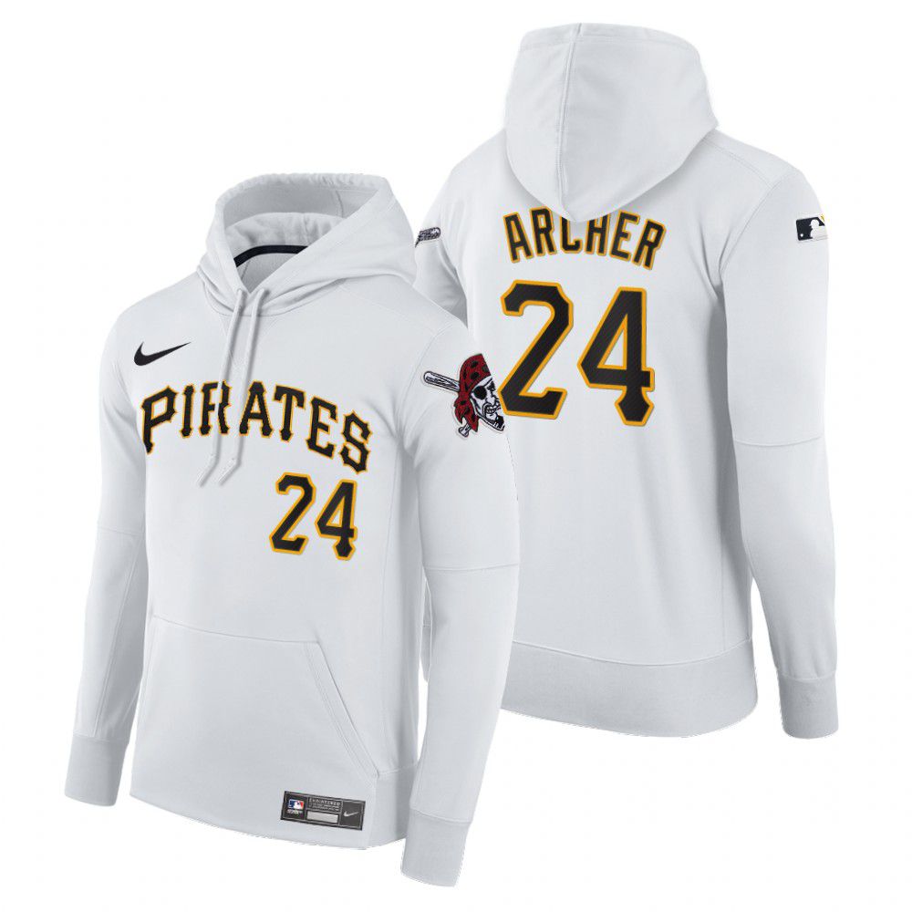 Men Pittsburgh Pirates #24 Archer white home hoodie 2021 MLB Nike Jerseys